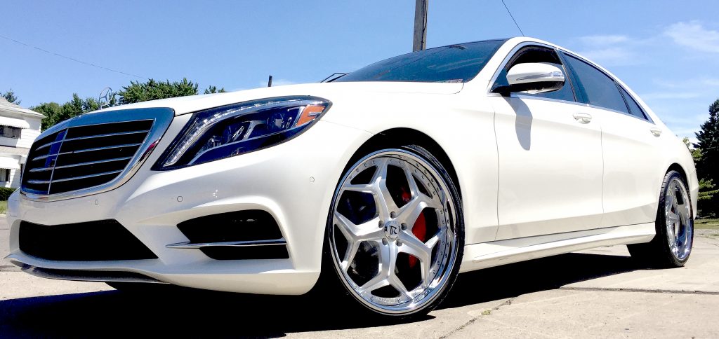Candy Brandywine over gold. #hok #candypaint #26inch #parisienne #rucci  #rucciforged #rucciwheels 